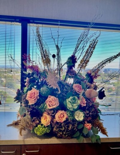 Photo of floral display at HKP's 40th Anniversary open house